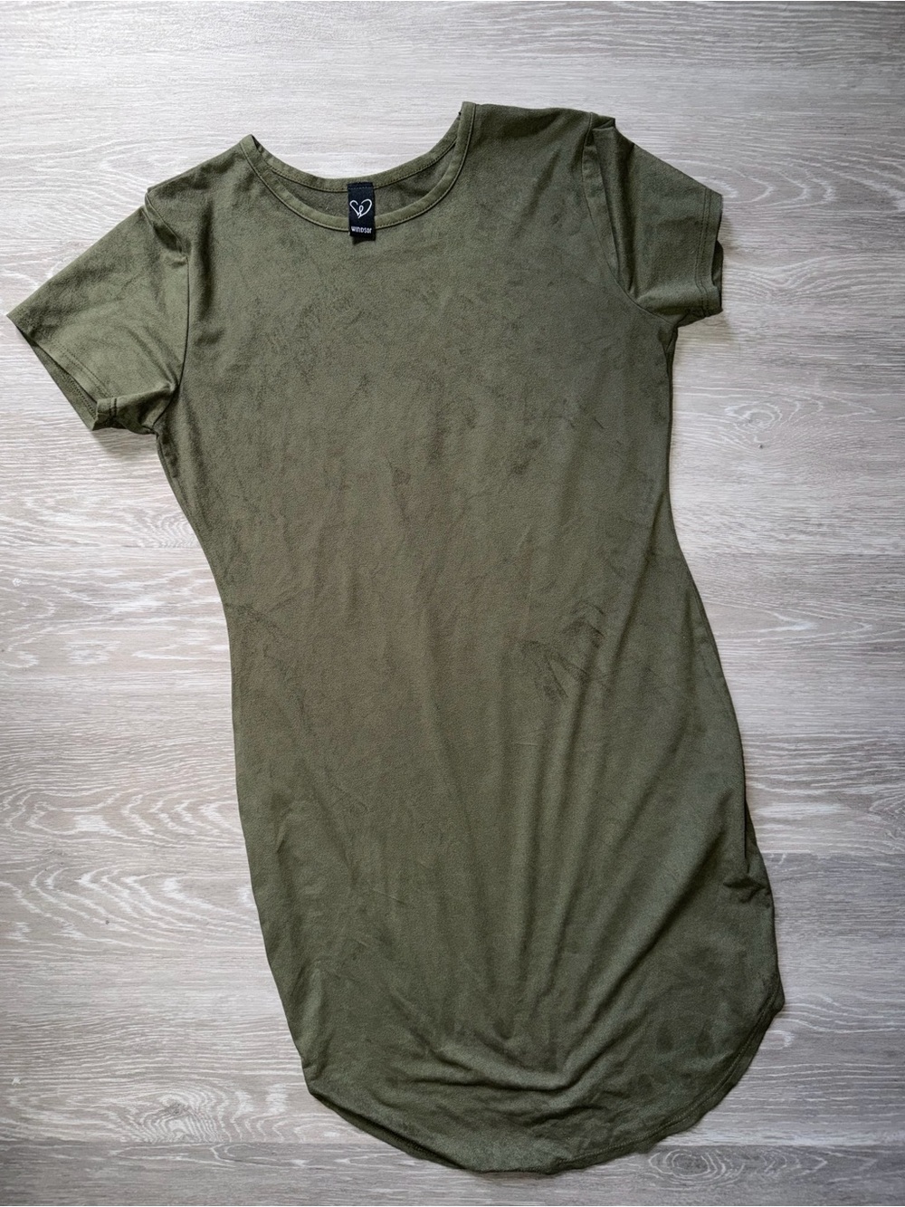 Windsor Olive Green Midi T-Shirt Dress
